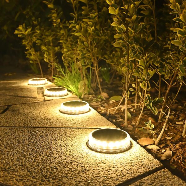10PCS Super Bright LED Solar Pathway Light Outdoor IP65 Waterproof 3.7V 1200mAH Ground Lamp for Garden Decoration