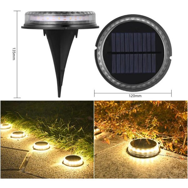 10PCS Super Bright LED Solar Pathway Light Outdoor IP65 Waterproof 3.7V 1200mAH Ground Lamp for Garden Decoration