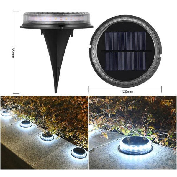 10PCS Super Bright LED Solar Pathway Light Outdoor IP65 Waterproof 3.7V 1200mAH Ground Lamp for Garden Decoration