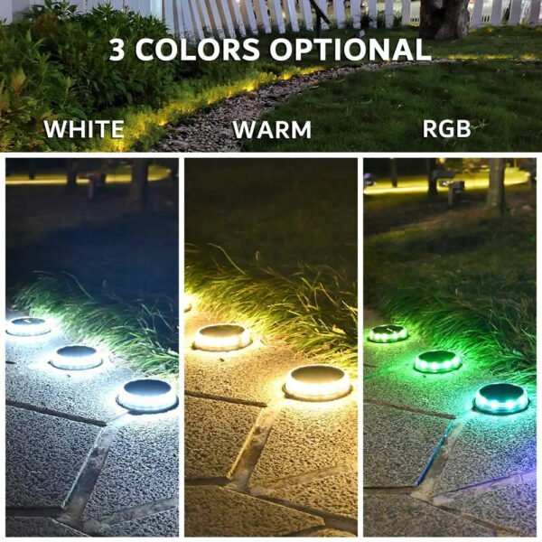10PCS Super Bright LED Solar Pathway Light Outdoor IP65 Waterproof 3.7V 1200mAH Ground Lamp for Garden Decoration