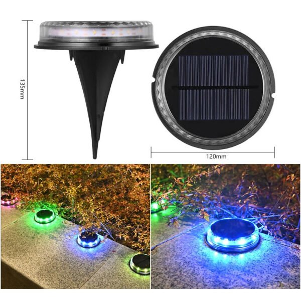 10PCS Super Bright LED Solar Pathway Light Outdoor IP65 Waterproof 3.7V 1200mAH Ground Lamp for Garden Decoration