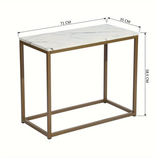 Side Table, Sofa Side Table, Decorative Coffee Table, Table for Portable Computer, Living Room, Bedroom, Workshop, white