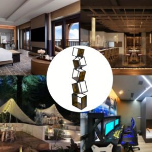 Five-storey bookshelf, Tall bookshelf, Industrial Bookshelf, Mid-century Modern bookshelf, Unique bookshelf, inclined metal bookshelf, bookshelf decoration storage shelf, display shelf