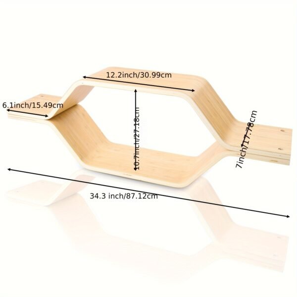 1PC/6PCS Wall Mounted / Free Standing Hexagonal Modular Storage Shelf, Honeycomb Bookshelf, Display Shelf, Art shelves for Living Room, Bedroom, Office