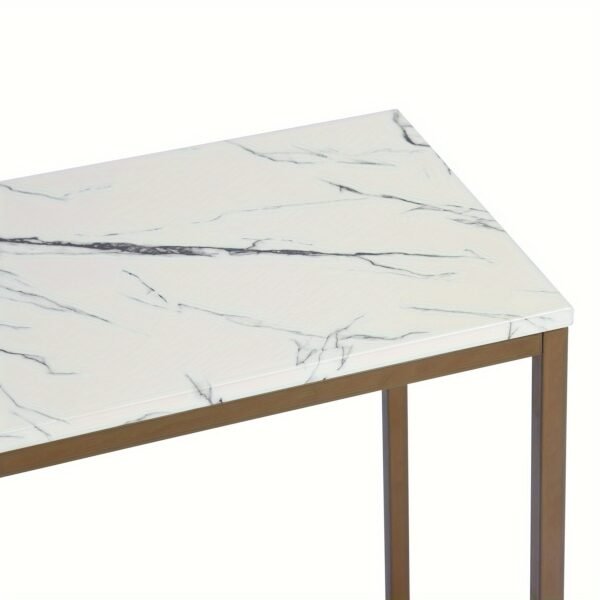 Side Table, Sofa Side Table, Decorative Coffee Table, Table for Portable Computer, Living Room, Bedroom, Workshop, white