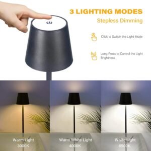 2400mAh Simple LED Rechargeable Touch Table Lamp Three Colors Bedside Creative Ambient Light Bar Outdoor Decoration Night Light