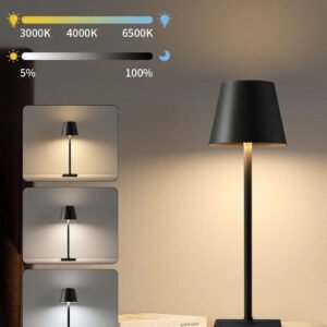 2400mAh Simple LED Rechargeable Touch Table Lamp Three Colors Bedside Creative Ambient Light Bar Outdoor Decoration Night Light