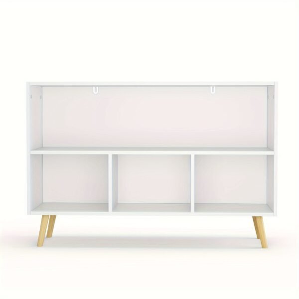 1pc Collapsible Fabric Drawer Bookcase - Stylish Book & Toy Storage Organizer - Space-Saving Design, White/Gray for Home or Kids Room