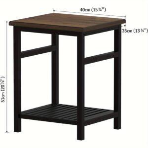 Bedside table, coffee table, bamboo nightstand, side table for bedroom, living room, lounge, space saving, easy to assemble