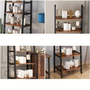 5 Tier Bookcase Bookshelf 68.9 IN  Tall Bookcase Shelf Storage Organizer Modern Book Shelf Freestanding Storage Shelving Unit