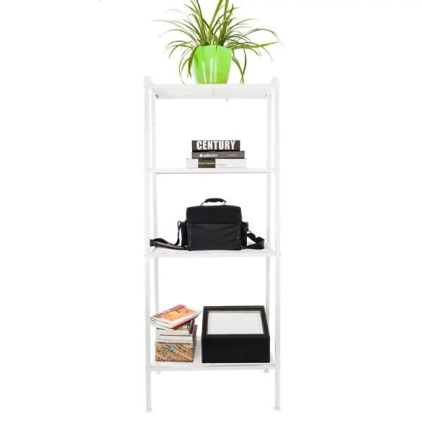 4 Tier Bookshelf Indoor Flower Pot Stand Modern Ladder Book Shelf Multifunction Bookcase Storage Rack Indoor Outdoor Organizer