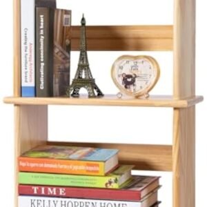 Storage Shelf, 2-Tier Open Bookcase with Adjustable Storage Shelves, Floor Standing Unit, Bookshelf for Study, Living Room, Kids Room Decor, Kitchen,Bathroom, Natural