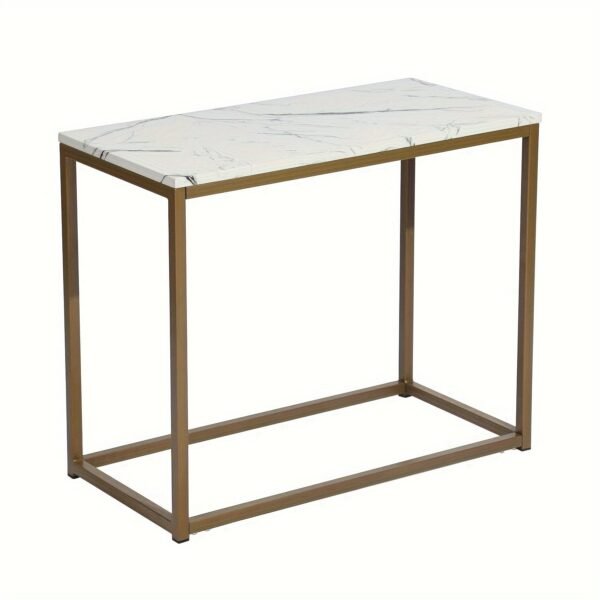 Side Table, Sofa Side Table, Decorative Coffee Table, Table for Portable Computer, Living Room, Bedroom, Workshop, white
