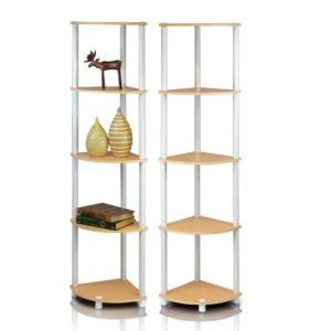 5 Tier Corner Display Rack Multipurpose Shelving Unit 2 Pack