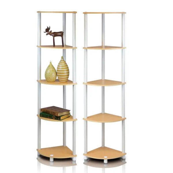 5 Tier Corner Display Rack Multipurpose Shelving Unit 2 Pack