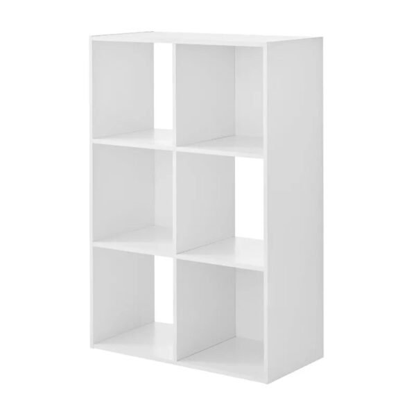 6-Cube Storage Organizer, White  Bookcase, Display Shelf