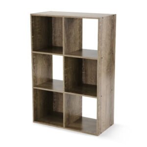 6-Cube Storage Organizer, White  Bookcase, Display Shelf