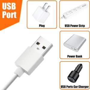 LED Under Cabinet Lighting, Under Cabinet Lights with USB Powered Under Cabinet Lights for Closet Light Bar Under Counter Lighting Work Tables Student Dormitory (Include AC Power Plug)