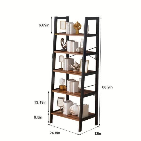 5 Tier Bookcase Bookshelf 68.9 IN  Tall Bookcase Shelf Storage Organizer Modern Book Shelf Freestanding Storage Shelving Unit