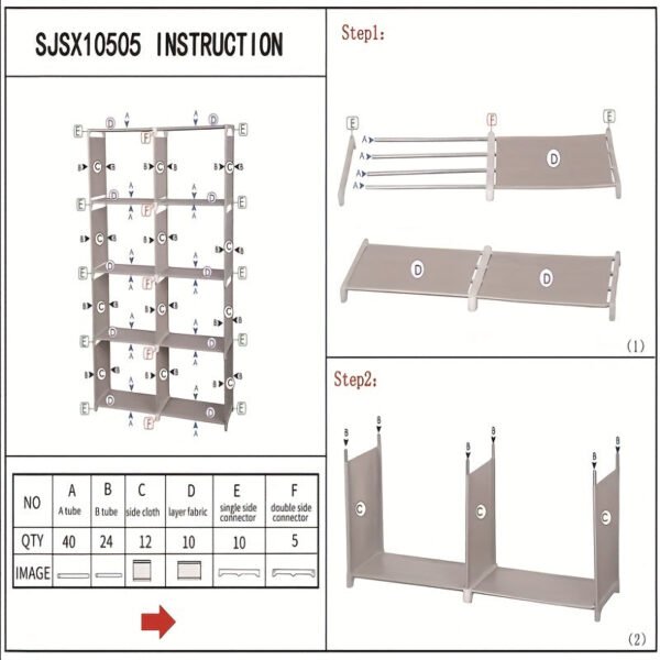 1pc Versatile 9-Layer Bookshelf - Modular Design, Space-Saving, Ideal for Living Room & Bedroom - Store Books, Clothes & More