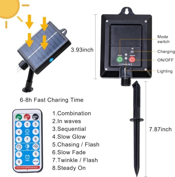 Solar Curtain Lights 138*LEDs, Star Moon Ramadan String Lights with 8 Lighting Mode, Timmer Setting, Ramadan Decorations, Waterproof Solar Powered Twinkle Hanging Fairy Lights for Outdoor