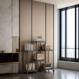 1pc 6-Tier Storage Shelf Unit, Black Plastic Modular Bookcase Organizer, Versatile Shelving Rack, For Home & Office Use