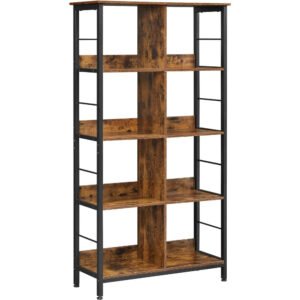 8 Compartment Bookshelf Living Room Modular Furniture 4-tier Bookcase 31.5 X 13 X 58.7 Inches for Office Bedroom Storage Shelf