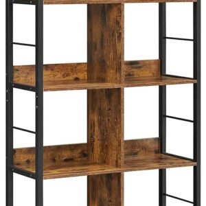 8 Compartment Bookshelf Living Room Modular Furniture 4-tier Bookcase 31.5 X 13 X 58.7 Inches for Office Bedroom Storage Shelf