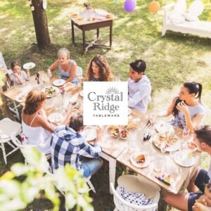 60-Piece Plastic Plates Set Premium 30 Dinner Plates & 30 Salad Plates Pack, Disposable Plates for Party - White Plastic Wedding Plates with Rose Gold Rim