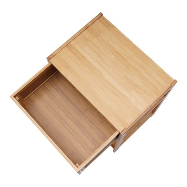 Bamboo Nightstand Bedside Table Side Table End Table With Drawer And Storage Shelf For Bedroom Easy Assembly