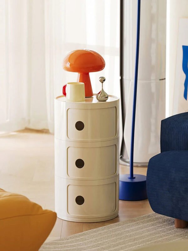 Circular Bedside Tables,Plastic Living Room TV Cabinets,Sofa Side,Multi-layer Storage Cabinet,Corner Table Furniture Customized