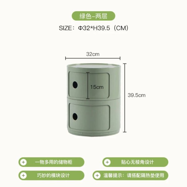 Circular Bedside Tables,Plastic Living Room TV Cabinets,Sofa Side,Multi-layer Storage Cabinet,Corner Table Furniture Customized