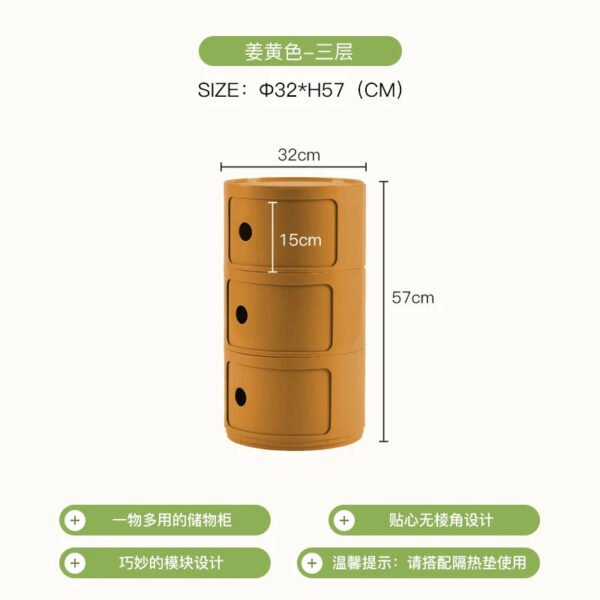 Circular Bedside Tables,Plastic Living Room TV Cabinets,Sofa Side,Multi-layer Storage Cabinet,Corner Table Furniture Customized