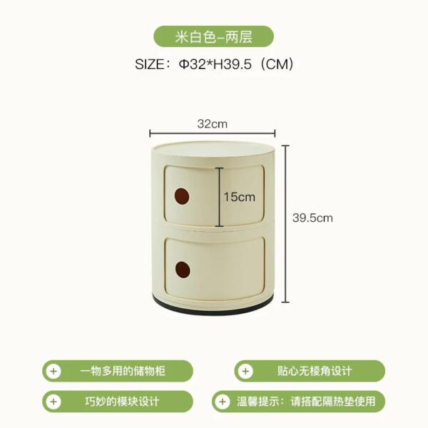 Circular Bedside Tables,Plastic Living Room TV Cabinets,Sofa Side,Multi-layer Storage Cabinet,Corner Table Furniture Customized