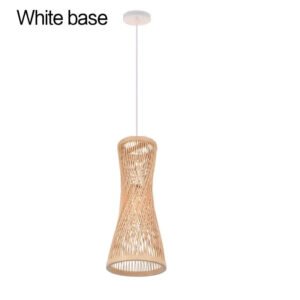 Classic Chinese Style Bamboo Glossy Chandelier Ceiling Hand-woven Rattan Chandelier Lighting Fixtures Weaving Home Life
