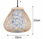 Classic Chinese Style Bamboo Glossy Chandelier Ceiling Hand-woven Rattan Chandelier Lighting Fixtures Weaving Home Life