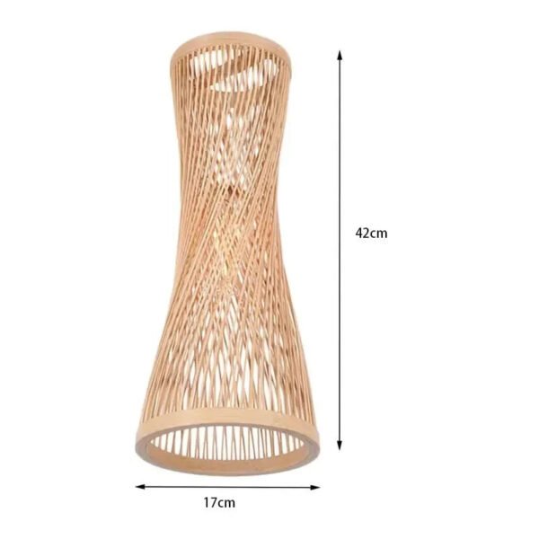 Classic Chinese Style Bamboo Glossy Chandelier Ceiling Hand-woven Rattan Chandelier Lighting Fixtures Weaving Home Life