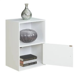 Xtra Storage Bookcase in White Wood Finish
