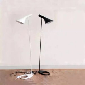 E27 Corner Floor Lamp Black White LED Floor Lights Designer Arne Jacobsen for Living Room Nordic Decoration Home Stand Lamp