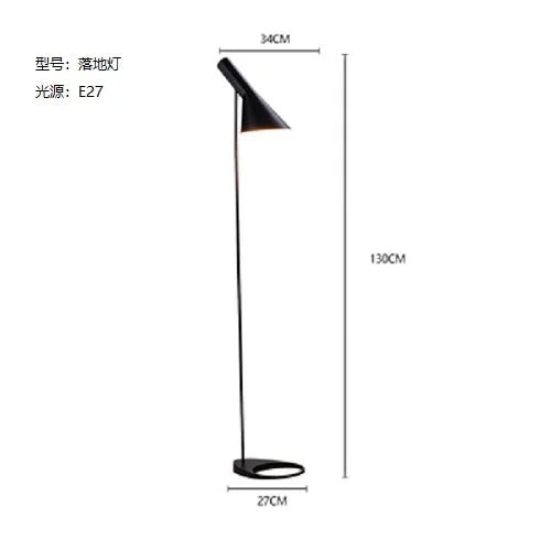E27 Corner Floor Lamp Black White LED Floor Lights Designer Arne Jacobsen for Living Room Nordic Decoration Home Stand Lamp