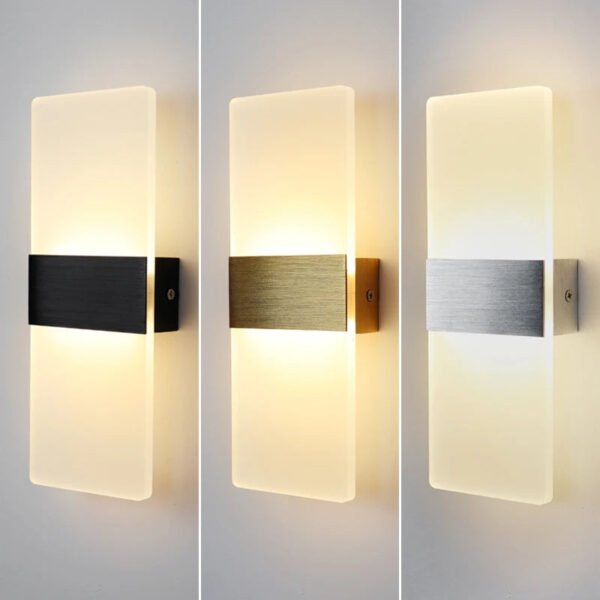 European and American minimalist LED indoor wall lights, fashionable acrylic hotel door lights, bedroom bedside lights