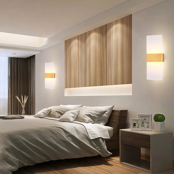 European and American minimalist LED indoor wall lights, fashionable acrylic hotel door lights, bedroom bedside lights