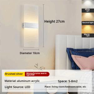 European and American minimalist LED indoor wall lights, fashionable acrylic hotel door lights, bedroom bedside lights