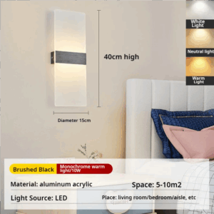 European and American minimalist LED indoor wall lights, fashionable acrylic hotel door lights, bedroom bedside lights