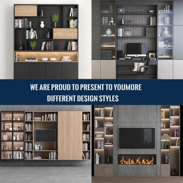 bookshelf design Living Room book shelf Library Storage cabinet With Ladder Solid White Book Shelvese Book Shelf Bookcase