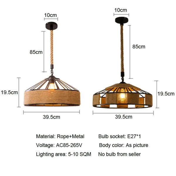 Iron Rope American Industry Loft Chandelier Creative Headlight Restaurant Bar Cafe Light Dining Room Pendant Lamp Droplight