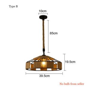 Iron Rope American Industry Loft Chandelier Creative Headlight Restaurant Bar Cafe Light Dining Room Pendant Lamp Droplight