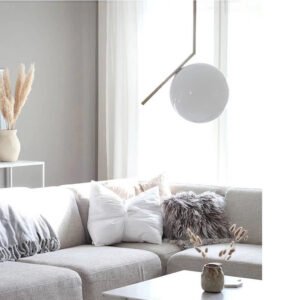 Italy Designer LED Pendant Lamp White Ball Hanging Light Chandelier for Bedroom Living Room