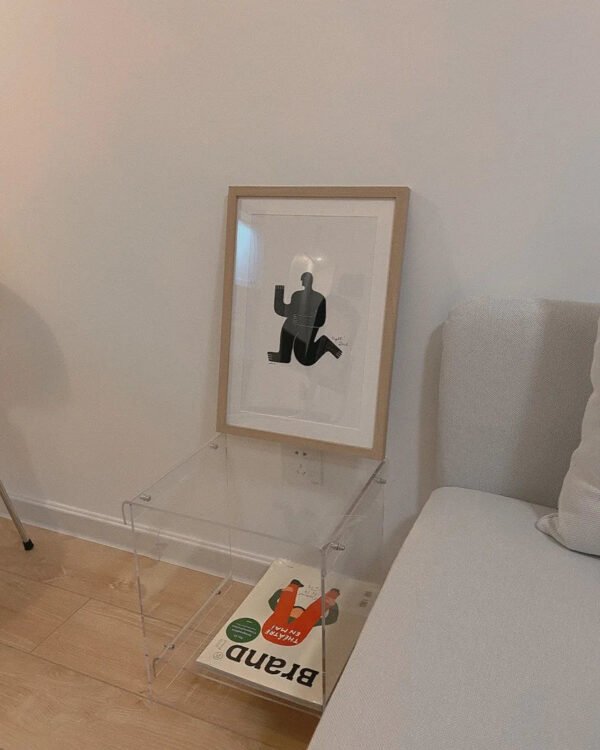 Net Celebrity Fashionable Acrylic Sofa Bedside Table, Customizable Size Acrylic Storage Cabinet Ins