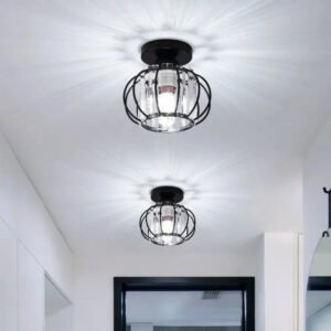 LED Ceiling Light Fixture Modern Semi Flush Mount Crystal Ceiling Light Fixture Chandelier Lighting for Corridor Foyer